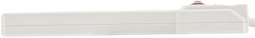 Amazon Basics Surge Protector Power Strip, 6-Outlet with 200J Protection, Circuit Breaker, LED Indicator, On/Off Switch, Wall-Mounting, 2ft Extension Cord, White, 2-Pack - Image 4