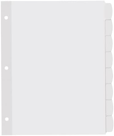 Avery Big Tab Printable White Label Dividers for 3 Ring Binders, 8 Tabs per Set, White, Great for Office Supplies, School Supplies, Organizing, and More (20 Sets of 14435) (Pack of 6) - Image 2
