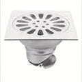 4 Inch Brushed Stainless Steel Square Shower Floor Drain, Floor Drain Cover with Hair Filter and Deodorizing Core, Fast Drainage Drain Accessory for Bathroom, Kitchen, Balcony and Laundry Room by Unknown