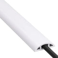 ZhiYo 6ft Cord Covers for Wires on Floor, Cord Hider Floor Hide Power Extension Cords, Soft PVC Cable Cover Cable Protector, Wire Cavity W0.47in H0.28in, White by ZhiYo