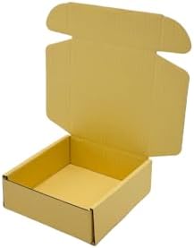 50 Pack 4.7x4.7x1.6 in Butter Yellow Shipping Boxes - Image 5