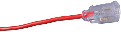 Southwire 25ft SJTW 14/3 Outdoor Ext Cord W/Lighted End (Red) (Pack of 12) - Image 3