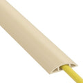 ZhiYo 4ft Cord Hider Floor for 1 Small Wire, Soft PVC Cord Covers for Wires on Floor, Wire Cover to Hide Power Cords, Cable Cover Protect Cords, Cable Cavity: W0.47in x H0.28in Ivory Beige by ZhiYo
