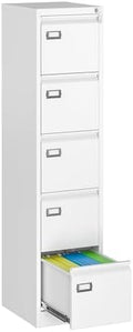 MIIIKO 5 Drawer File Cabinet with Lock, Metal Vertical Filing Cabinets for Home Office,File Folders Storage Cabinet for Letter Legal A4 File Size by MIIIKOOfficeFurniture