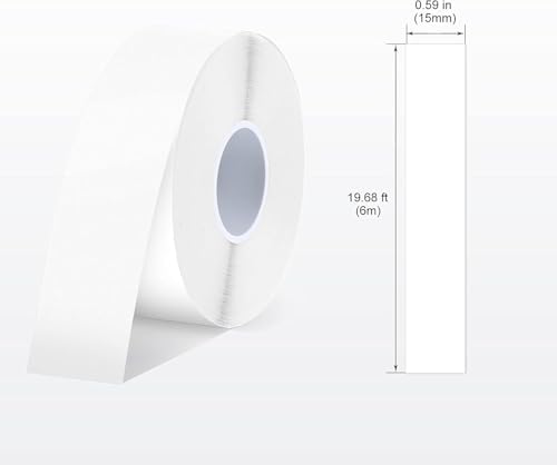 SUPVAN E-Series Continuous Label, 0.59'' W × 19.7' L, Black on White - Image 2