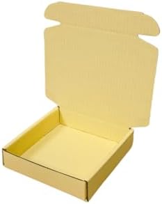 50 Pack 5.1x5.1x1.2 in Butter Yellow Shipping Boxes - Image 5