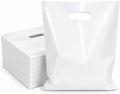 Small White Plastic Shopping with Handle Bag Small Business Store Retail by ysmile