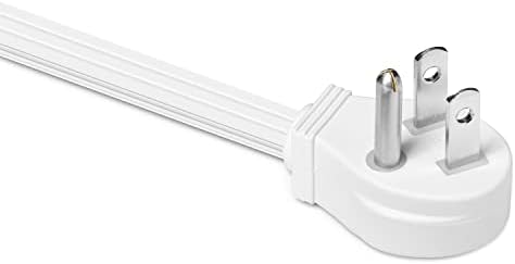 Maximm 6 Ft Flat Plug Extension Cord 3-Outlet Angled Plug, White UL, 2 Pack - Image 3