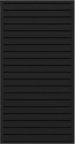 Heavy Duty 8'H x 4'W PVC Garage SlatWall Storage System (with Endcaps & Screws) - Modular Slat Wall Paneling for Garage Wall Organizer - Interlocking SlatWall Panels for Home & Commercial Use (Black) by DLDIRECT