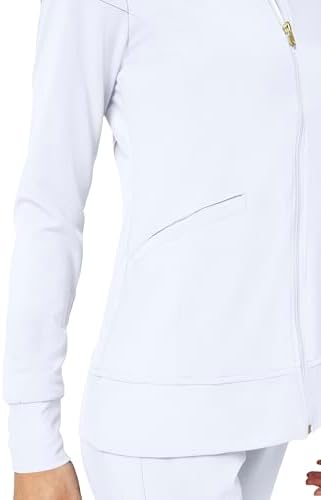 Cherokee iFlex Scrub Jacket for Women 2 Pocket Zip Front - Image 6