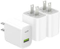 3 Pack USB C Charger Block, Dual Port Type C Wall Charger Fast Charging by DENGWENQIANG