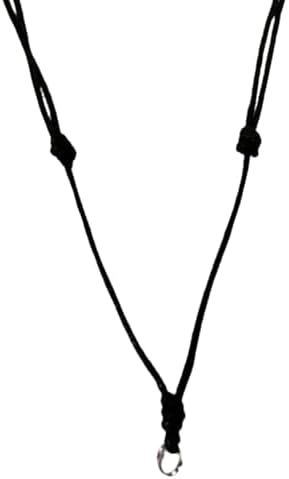 wmm 5 Pieces Handmade Craft Vintage Black Cord Rope Adjustable Necklaces With Metal Ring For Hanging Boho Pendants Balck Cord necklace For Men Women Size 18-30 Inches Thick 2 MM. - Image 6