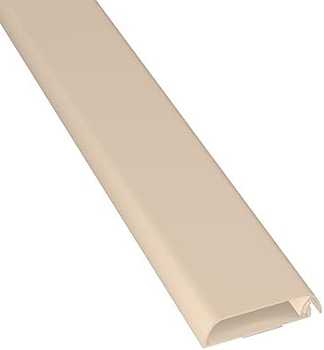 D-Line TV Wall Mount Cord Hider, Hide Mounted TV Cables, Wire Covers, Self Adhesive Cover for Cords, Paintable, Low Profile, Seamless Cable Raceway - 2.36in W x 0.59in H x 39in L - Beige by D-LineUSAinc