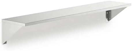 6" x 30" Heavy Duty Stainless Steel Floating Wall Mounted Shelf, Commercial Kitchen Storage Shelf by Zedfire