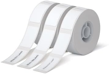 NIIMBOT D11 D110 Label Maker Tape Adhesive Label 0.47" X 0.87" (12 X 22mm) by NIIMBOT%C2%AE