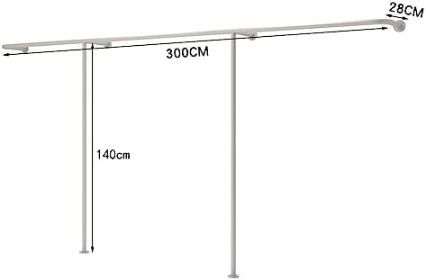 Creative Clothing store clothes Rail Silver Wall mounted Garment Racks, industrial pipe clothing rack T-shaped retail garment display stand, Heavy Duty Closet Storage Organizer Towel Hanging Bar - Image 2