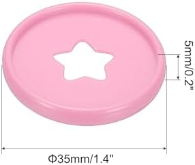 PATIKIL 35mm Plastic Book Binding Discs, 11 Pack Discbound Expansion Discs Star Binder Rings for DIY Notebook Planner, Pink - Image 2