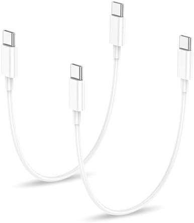 USB C to USB C Charging Cable for Apple iPhone 17/16/15 Charger Fast 1ft Short USBC to Type C Power Cord for iPhone 17/17 Pro/17 Pro Max/Air/16/16e/15，MacBook Air 13 inch/MacBook Pro by YBMTIGICS