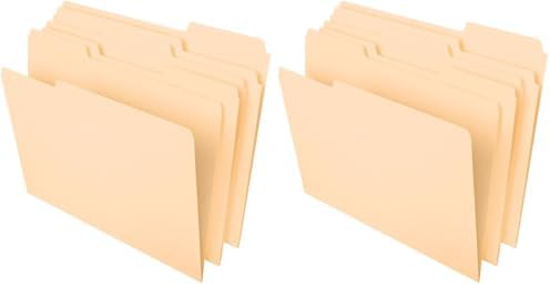 Pendaflex File Folders,Durable Manila Folders,Letter Size (8.5" x 11"),3 Top Tabs for Easy Labeling,Everyday Filing Essential for Offices,Classrooms&Home Document Organization,100 Count (Pack of 2) by TOPSProducts