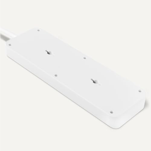 Amazon Basics 12-Outlet Surge Protector Power Strip, 4000 Joules, 8ft Extension Cord, Rectangle, for Home, Office, Gaming Room, White - Image 4