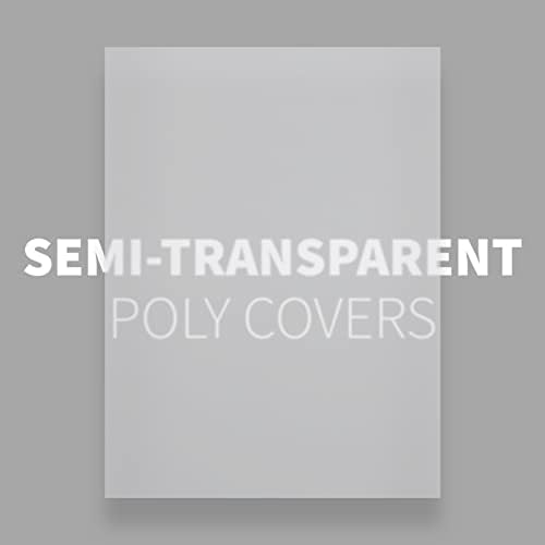 Binditek 50 Pack 20 Mil Frosted Polycover, Semi-Transparent Binding Covers, 8-1/2 x 11 Inches, Lightly Textured Sand Finish, Square Corners, Unpunched - Image 3