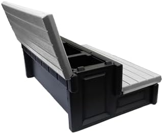 Confer Plastics Two Tier 36" Wide Storage Hot Tub Step: Durable, Multi-Functional, Non-Skid Spa Steps, Easy Installation, Sturdy, Long Lasting Upgrade to Your Space. Proudly Made in USA. - Grey - Image 4