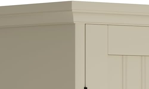ChooChoo Bathroom Wall Cabinet, Over The Toilet Space Saver Storage Cabinet, Medicine Cabinet with 2 Door and Adjustable Shelves, Cupboard, Cream Yellow - Image 5