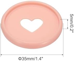 PATIKIL 35mm Plastic Book Binding Discs, 11 Pack Discbound Expansion Discs Heart Binder Rings for DIY Notebook Planner, Light Pink - Image 2