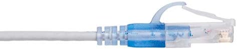 Monoprice Cat6A Ethernet Patch Cable - 5-Pack, Snagless RJ45, 550Mhz, 10G, UTP, Pure Bare Copper Wire, 30AWG, 2 Feet, White - SlimRun Series - Image 4