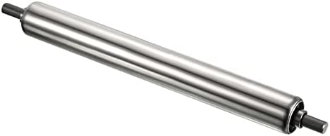 PATIKIL Conveyor Roller 1" Diameter 7.8" Length, Stainless Steel Gravity Transmission Replacement Part Galvanized End, Silver by PATIKIL
