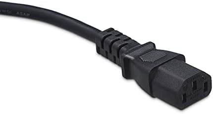Amazon Basics Computer Monitor TV Replacement Power Cord, 12 ft, 24 count, Black - Image 2