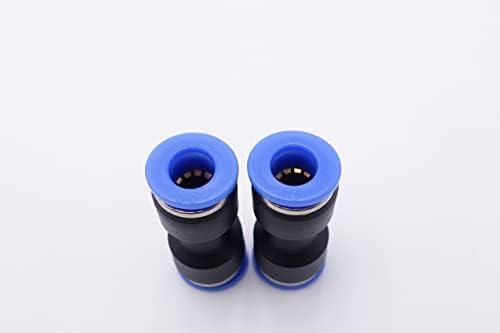 Push to Connect Fitting 1/4" Tube OD, Pneumatic Air Water Straight Union Two Way Connector/Coupler (Pack of 5) - Image 2