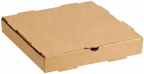 50 Pack Pizza Boxes, 12 x 12 x 2 Inch Grease Resistant Kraft Pizza Box, Corrugated Food Container Holder for Restaurant, Takeout, Bistro, Supplies by Krollen+Industrial