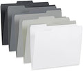 Blue Summit Supplies 100 File Folders, Letter Size, 1/3 Cut Tab, Grayscale by BlueSummitSupplies
