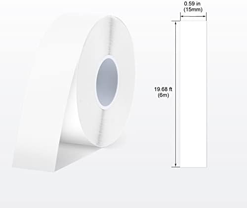 SUPVAN E-Series Continuous Label, 2 Packs, 0.59'' W × 19.68' L, White - Image 2