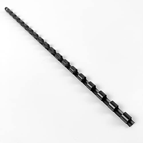 HOUYEE 100 Pack 1/4 Inch Plastic Binding Combs Spines, 19 Rings, Black by HOUYEE