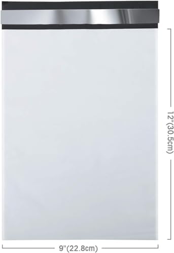 Fuxury 9x12" 1200pcs Shipping Bags Poly Mailers for Clothing,Waterproof Shipping Bags for Clothing, Strong Adhesive Shipping Envelopes for Small Business, White - Image 6