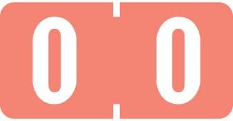 Doctor Stuff - File Folder Labels, Number 0, Tab Products 1277 Match - 1277 Series Chart Stickers, Pink, 1/2" x 1", #0, 500/Roll by DoctorStuff
