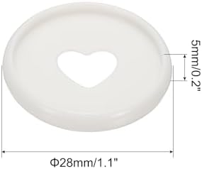 PATIKIL 28mm Plastic Book Binding Discs, 11 Pack Discbound Expansion Discs Heart Binder Rings for DIY Notebook Planner, White - Image 2