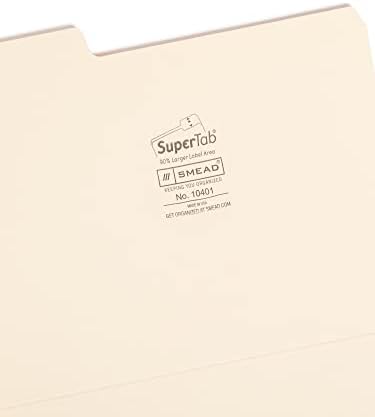 Smead SuperTab Heavyweight File Folder,Oversized 1/3-Cut Tab,Letter Size,Manila,50 Per Box (10401),(Pack of 2) - Image 3