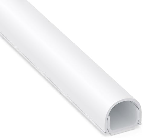 ZhiYo 113in Cord Cover for 1 Wire on Wall, 0.5" W x 0.4" H White by ZhiYo