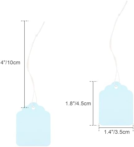 joycraft 200Pcs Price Tags with String Attached, 1.4x1.8 in Blue Gift Tags - Image 2