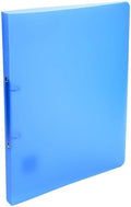 Exacompta - Ref 54152E - Box of 25 Flexible Translucent Chromaline Binders - 2 Round Rings Diameter 15 mm - Spine 20 mm - External Dimensions: 32 x 25 cm - A4 File Format - Blue by +Office+Supplies