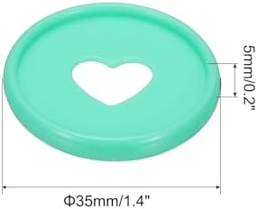 PATIKIL 35mm Plastic Book Binding Discs, 11 Pack Discbound Expansion Discs Heart Binder Rings for DIY Notebook Planner, Dark Green - Image 2
