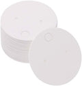 Shapenty 4cm Diameter Small Round Blank Kraft Paper Ear Studs Earring Display Cards Price Label Tag Jewelry Cards Holder, 50PCS (White) by Shapenty