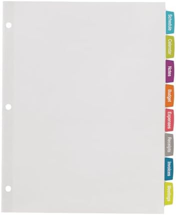 Avery Big Tab Printable White Label Dividers for 3 Ring Binders, 8 Tabs per Set, White, Great for Office Supplies, School Supplies, Organizing, and More (20 Sets of 14435) (Pack of 6) - Image 6