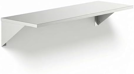 8" x 24" Small Stainless Steel Wall Shelf, Heavy Duty Storage Rack for Kitchen, Bathroom, Garage by Zedfire