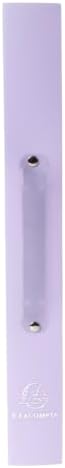 Exacompta - Ref 54975E - Pack of 5 semi-Rigid PP Chromaline Binders - 2 Round Rings Diameter 30 mm - Spine 40 mm - External Dimensions: 32 x 25 cm - File Format A4 - Colour: Purple - Image 2