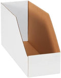 BOX USA Cardboard Storage Bins, Open Top Bin Box, 18"L x 24"W x 12"H 20-Pack | Small for Inventory, Organization, Parts, Garage, Warehouse or Home Cubby, Oyster White 18x24x12 by BOXUSA