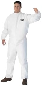 KleenGuard 46114 A30 Elastic-Back & Cuff Hooded Coveralls, White, X-Large (Case of 25) - Image 4